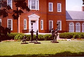 [photo, sculpture of children at play, Government House, Annapolis, Maryland]