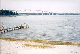 [photo, Solomons Island Bridge over Patuxent River (view from St. Mary's County shore), Maryland]