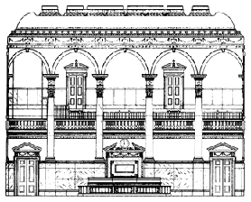 architectural drawing, House Chamber, State House, Annapolis, Maryland 