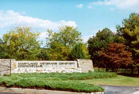 [color photograph of Crownsville State Veterans Cemetery]