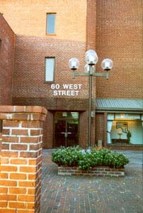[color photograph of 60 West St. entrance, Annapolis, Maryland]