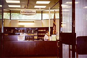 [photo, Information Desk, State Law Library, Annapolis, Maryland]
