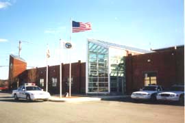 [color photograph, Municipal Building, 100 Railroad Ave., Elkton, Maryland]